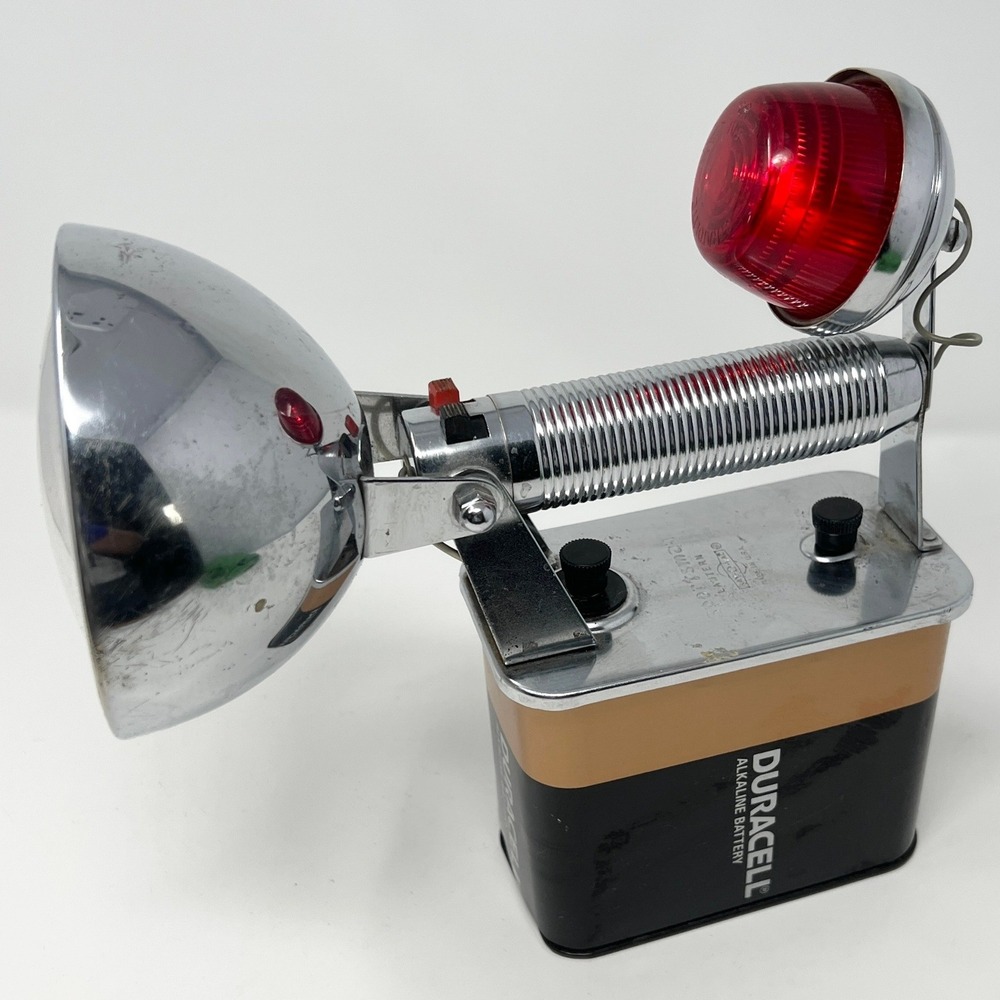 Vintage Ray-O-Vac Sportsman 301 6V Lantern USA Emergency Flashlight Red Tested